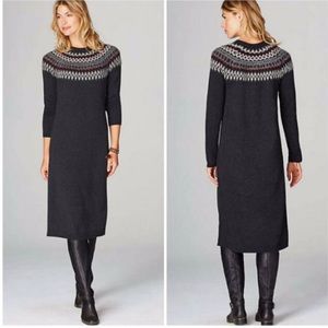 J.Jill Fair Isle Sweater Dress Size M Petite